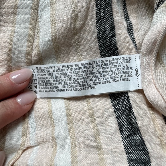 🌸Forever 21 multicolored striped linen blend skort - Picture 5 of 7